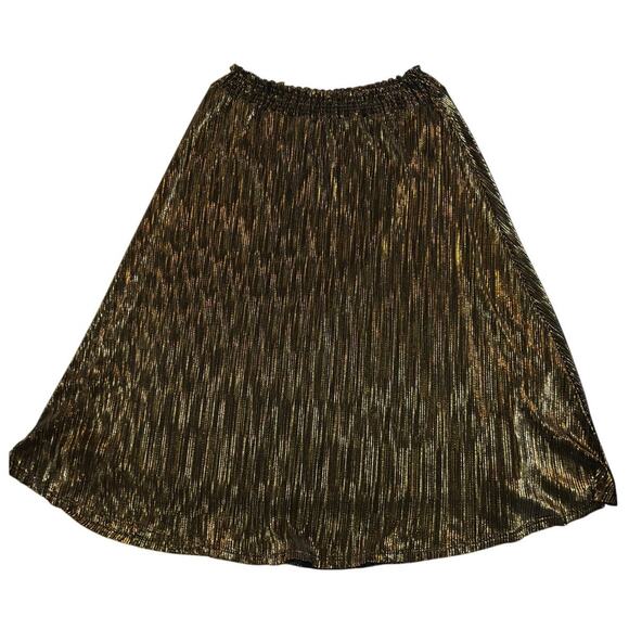 CATO Gold and Black Maxi/Midi Skirt Size Large - Picture 3 of 3